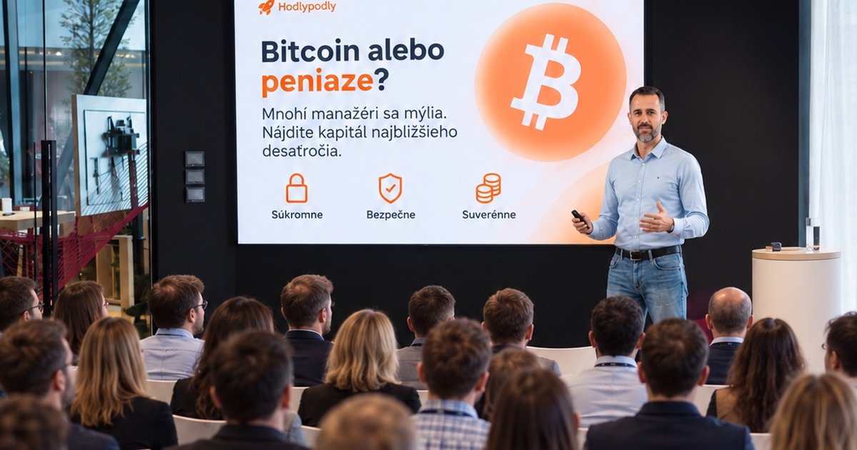 Robert Molnár prednáša na konferencii Hodlypodly v Telekom Eurovea